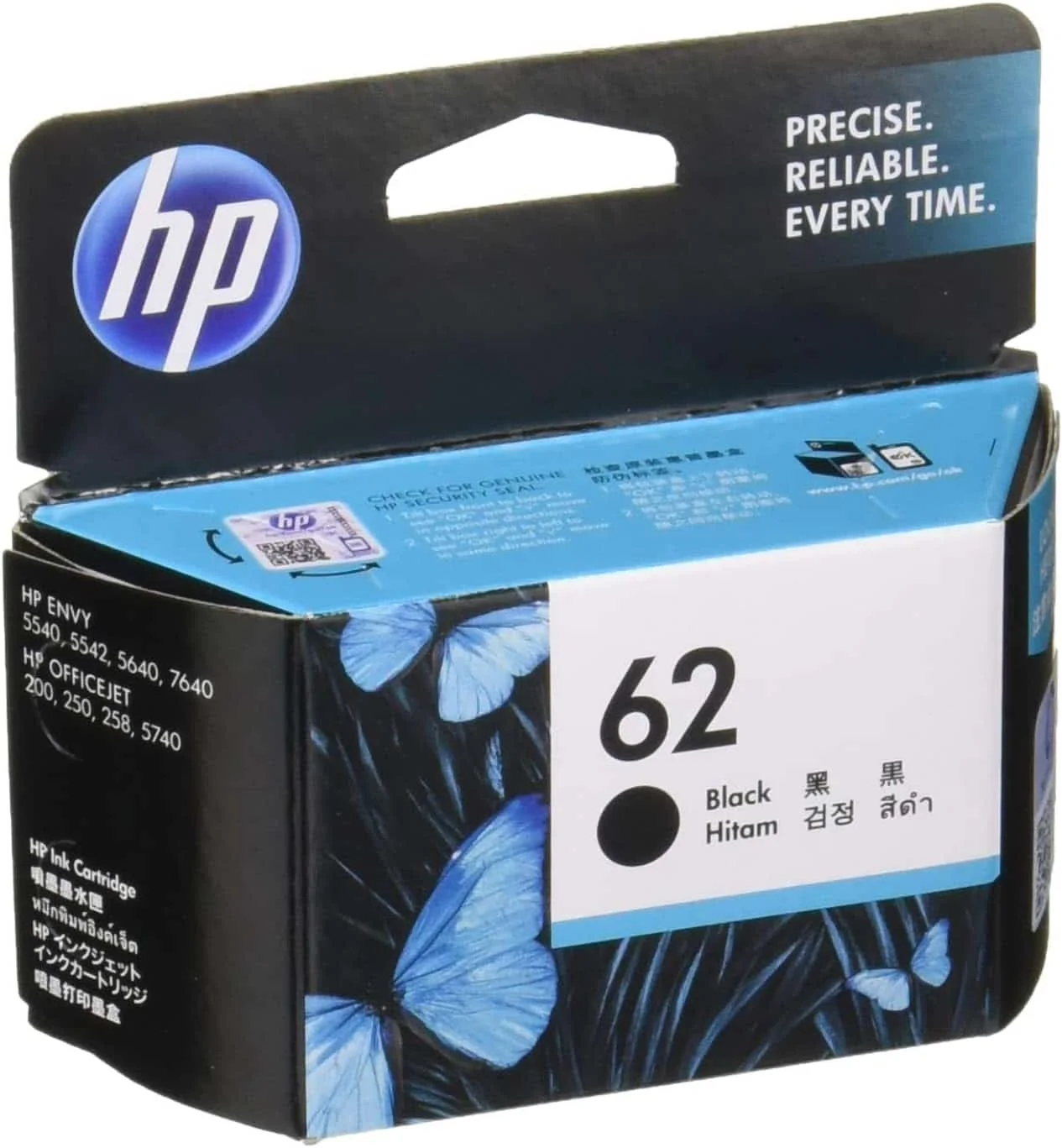Hp 62 BLACK INK CART C2P04AA HP 62 Original Inkjet Ink Cartridge - Black Pack - 200 Pages