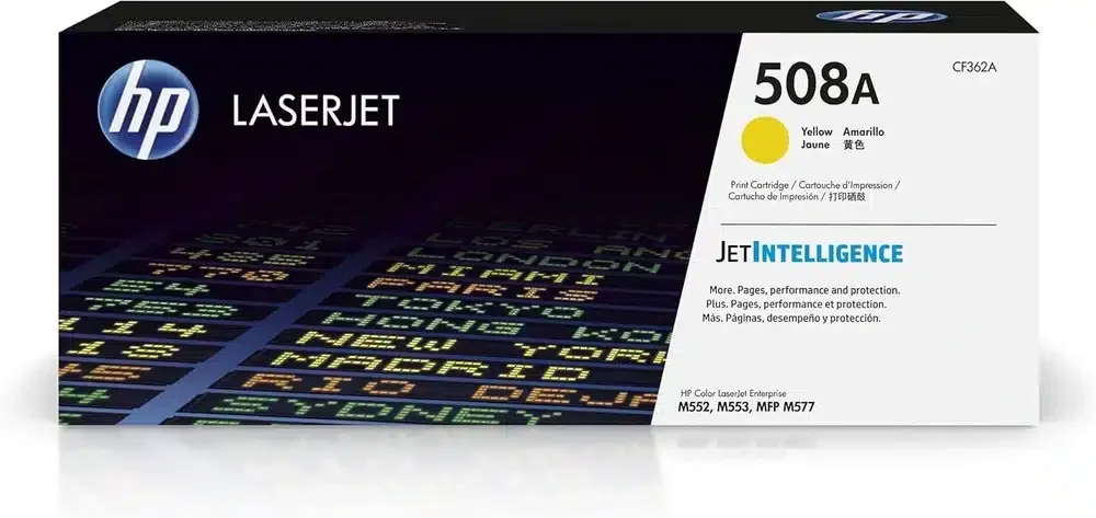 Hp 508A YELLOW LJ TONER CART-CF362A. HP 508A Original Laser Toner Cartridge - Single Pack - Yellow - 1 Each - 5000 Pages