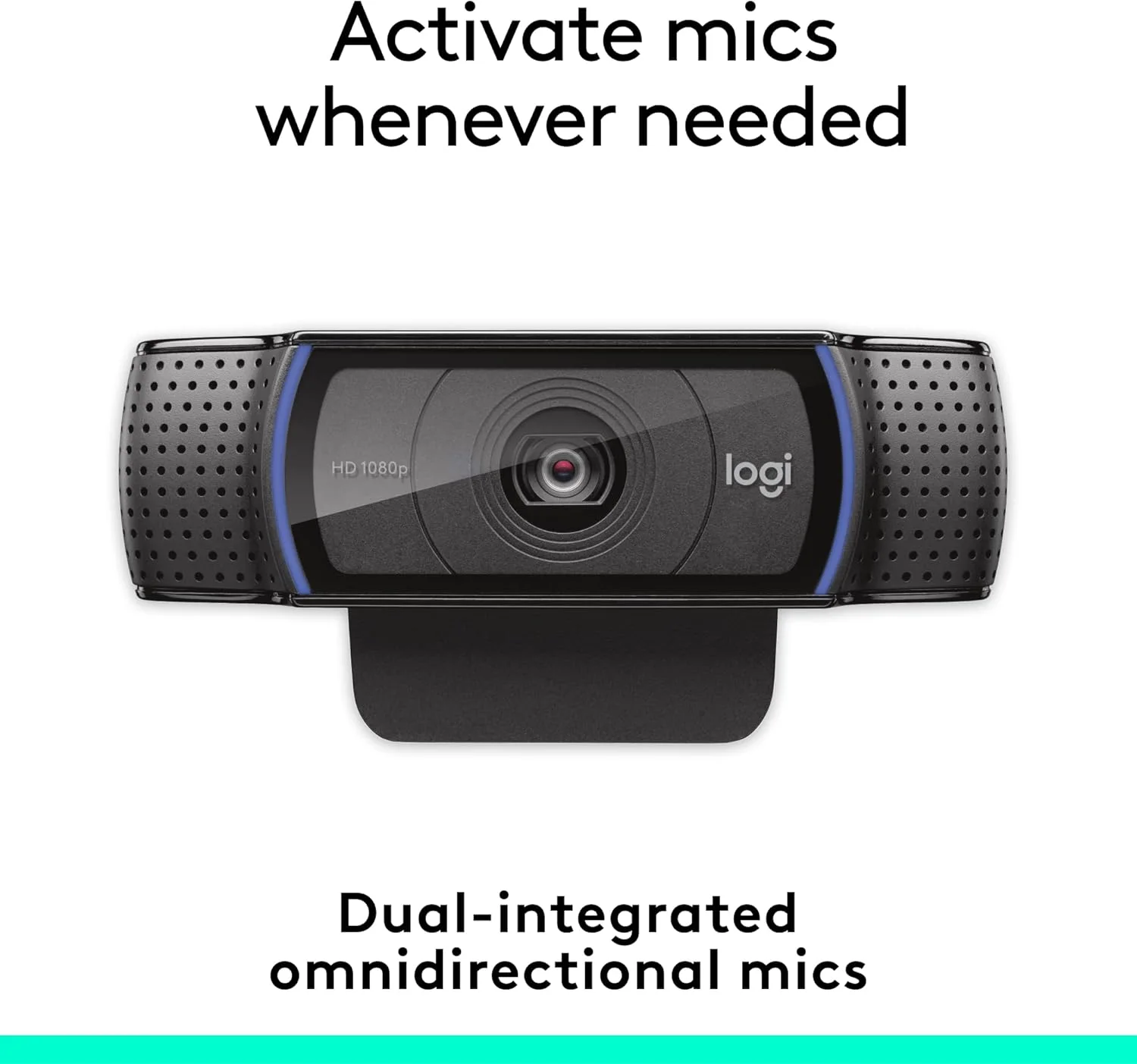 Logitech Webcam C920e (SIO) Logitech C920e Webcam - USB 3.0 - 1920 x 1080 Video - Microphone view 2