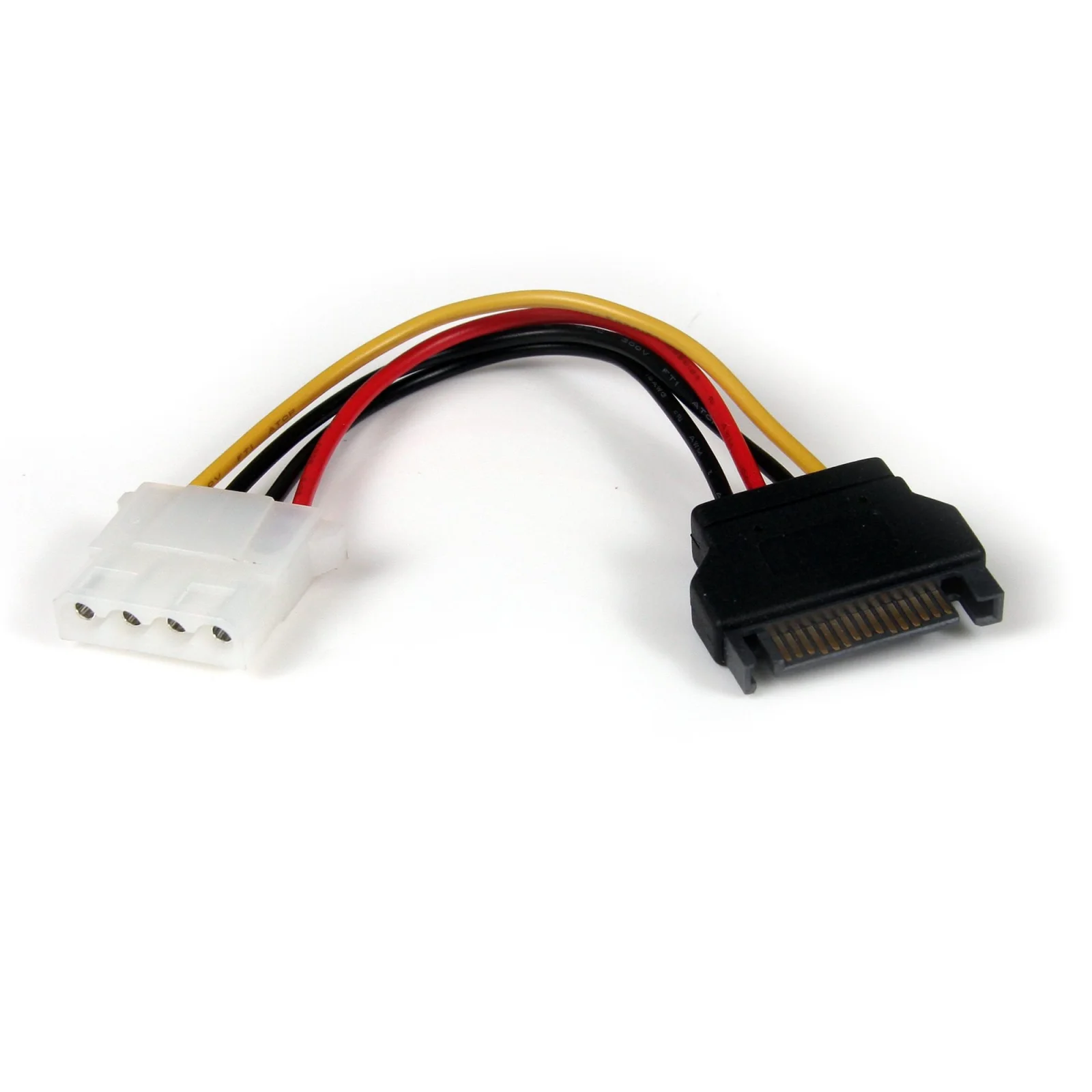 Startech.Com 6IN SATA TO LP4 POWER CABLE ADAPTER F/M StarTech.com Adapter Cord - 15.24 cm - For Hard Drive - Serial ATA / LP4 - Black - 1 Each
