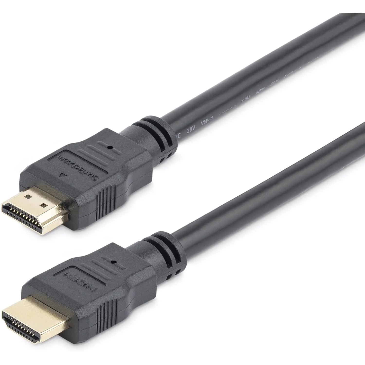 Startech.Com 2M HIGH SPEED HDMI CABLE StarTech.com 6ft/2m HDMI Cable, 4K High Speed HDMI Cable with Ethernet, Ultra HD 4K 30Hz Video, HDMI 1.4 Cable, HDMI Monitor Cord, Black - Cable for Blu-ray Player, HDTV, DVD Player, Stereo Receiver, Projector, TV - First End: 1 x 19-pin HDMI Digital Audio/Video - Male - Second End: 1 x 19-pin HDMI Digital Audio/Video - Male - Supports up to3840 x 2160 - Shielding - Gold Plated Connector - 28 AWG - Black
