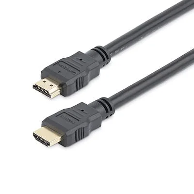 Startech.Com 5M HIGH SPEED HDMI CABLE - HDMI - M/M StarTech.com 16.4ft/5m HDMI Cable, 4K High Speed HDMI Cable with Ethernet, Ultra HD 4K 30Hz Video/HDMI 1.4 Cable, HDMI Monitor Cord, Black - Cable for Blu-ray Player, HDTV, DVD Player, Stereo Receiver, Projector, TV - First End: 1 x 19-pin HDMI Digital Audio/Video - Male - Second End: 1 x 19-pin HDMI Digital Audio/Video - Male - Supports up to3840 x 2160 - Shielding - Gold Plated Connector - 28 AWG - Black