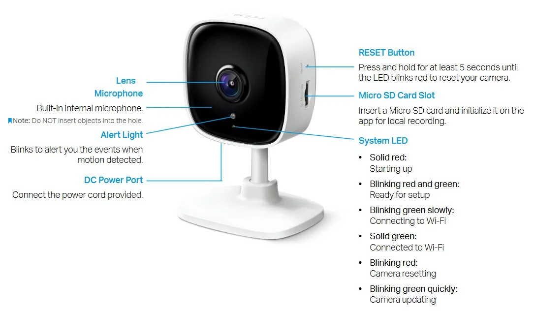 TP-Link Tapo C100 1080P FHD WIFI CAMERA 2MP view 3