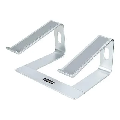 Startech.Com Laptop Stand for Desk - Stand for Laptop StarTech.com Laptop Stand for Desk, Supports 5kg / 11lb, Aluminum, Silver, Ergonomic Laptop Riser, Portable Laptop Holder for Desk - Up to 43.2 cm (17") Screen Support - 50 kg Load Capacity - 14.5 cm Height x 22.4 cm Width - Desk, Desktop - Aluminium - Silver