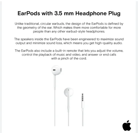 Apple MNHF2FE/A EarPods with 3.5mm Headphone Plug view 3