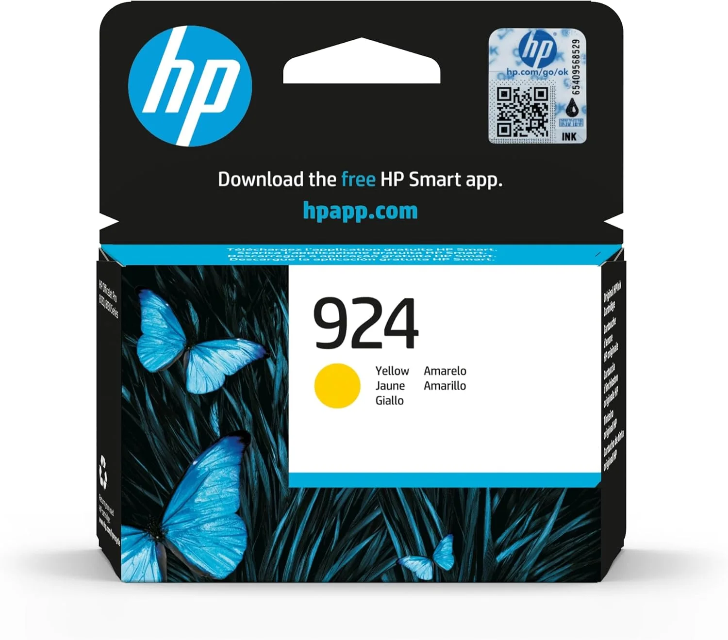 Hp 924 YELLOW ORIGINAL INK CARTRIDGE HP 924 Original Standard Yield Inkjet Ink Cartridge - Yellow Pack - 400 pages