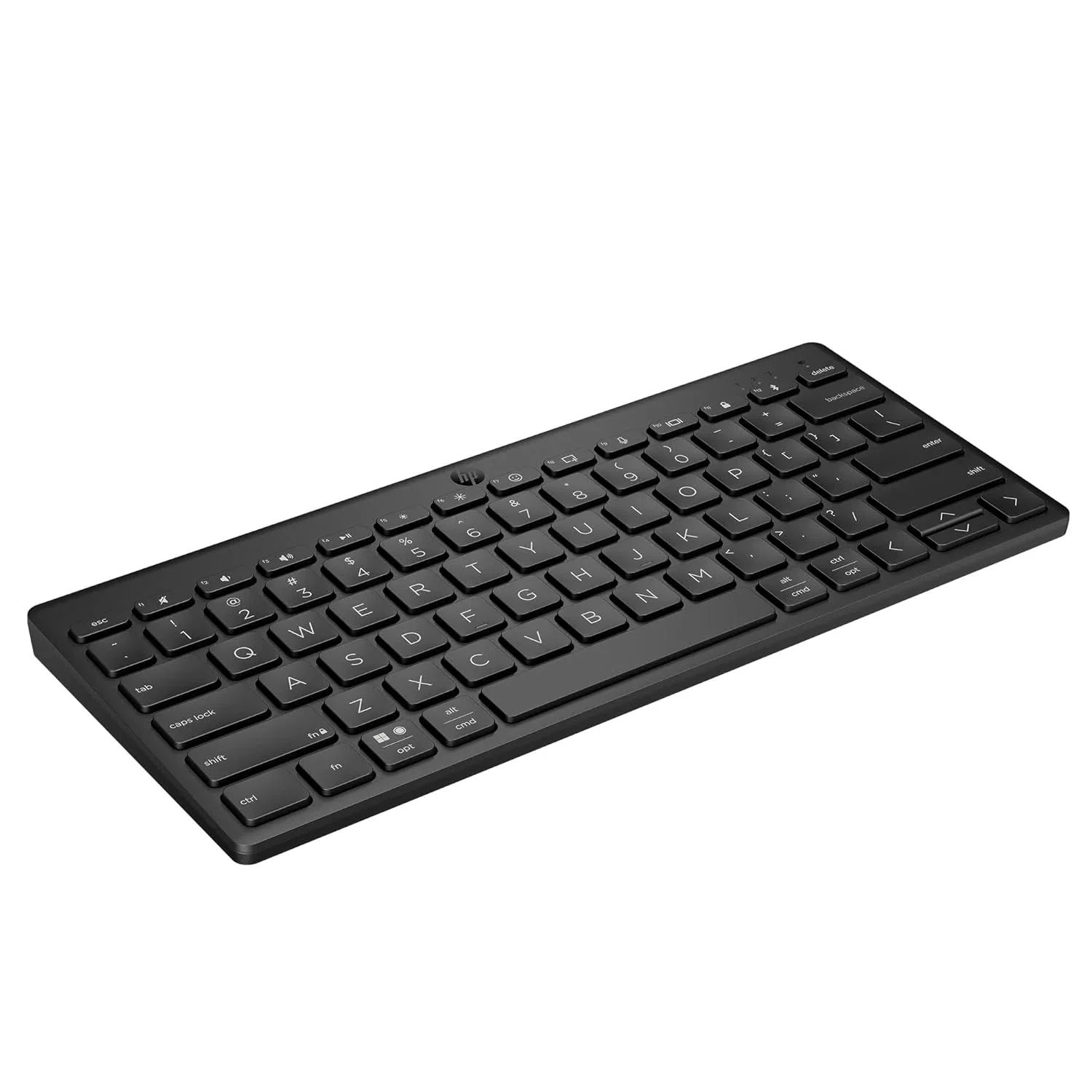 HP 350 Black CompactMulti-DeviceKBD-A/P HP 350 Rugged Keyboard - Wireless Connectivity - Black - Bluetooth - 5.2 - ChromeOS - Mobile Phone, Tablet, Notebook, Desktop Computer - PC, Mac - AAA Battery Size Supported