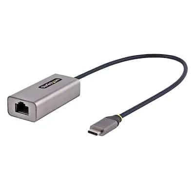 Startech.Com USB-C TO ETHERNET ADAPTER GBE ADAPTER StarTech.com US1GC30B2 Gigabit Ethernet Adapter for Notebook, Computer - 10/100/1000Base-T - Space Gray - USB 3.2 (Gen 1) Type C - 5 Gbit/s Data Transfer Rate - ASIX AX88179A - 1 Port(s) - 1 - Twisted Pair