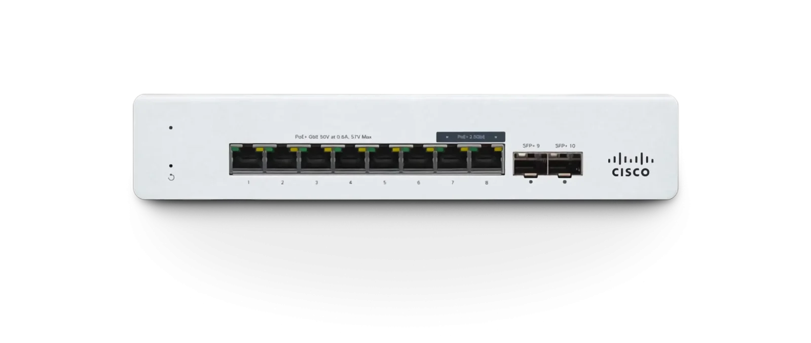 Cisco Meraki MS130-8X Cloud Mgd. 6GE + 2x(2.5GE) 120W PoE Switch (MS130-8X)