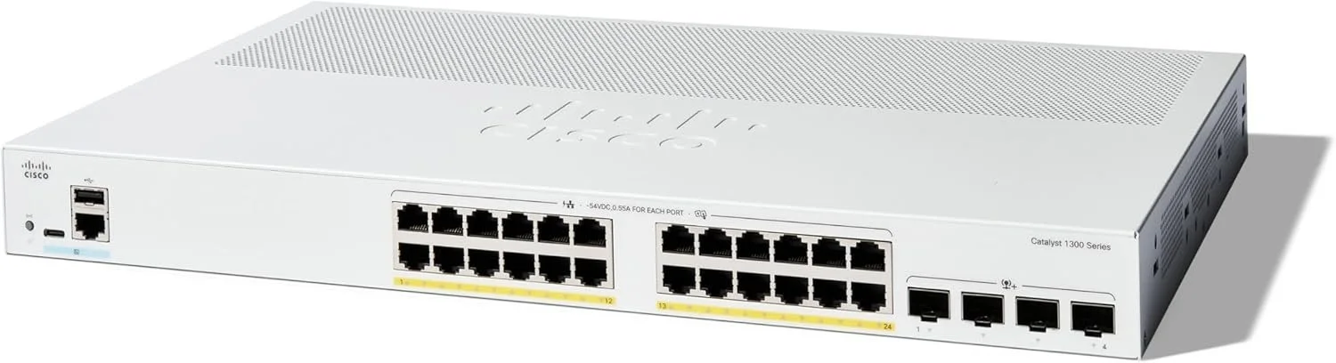 Cisco Catalyst 1300 24-port GE, Full PoE, 4x10G SFP+ (C1300-24FP-4X)
