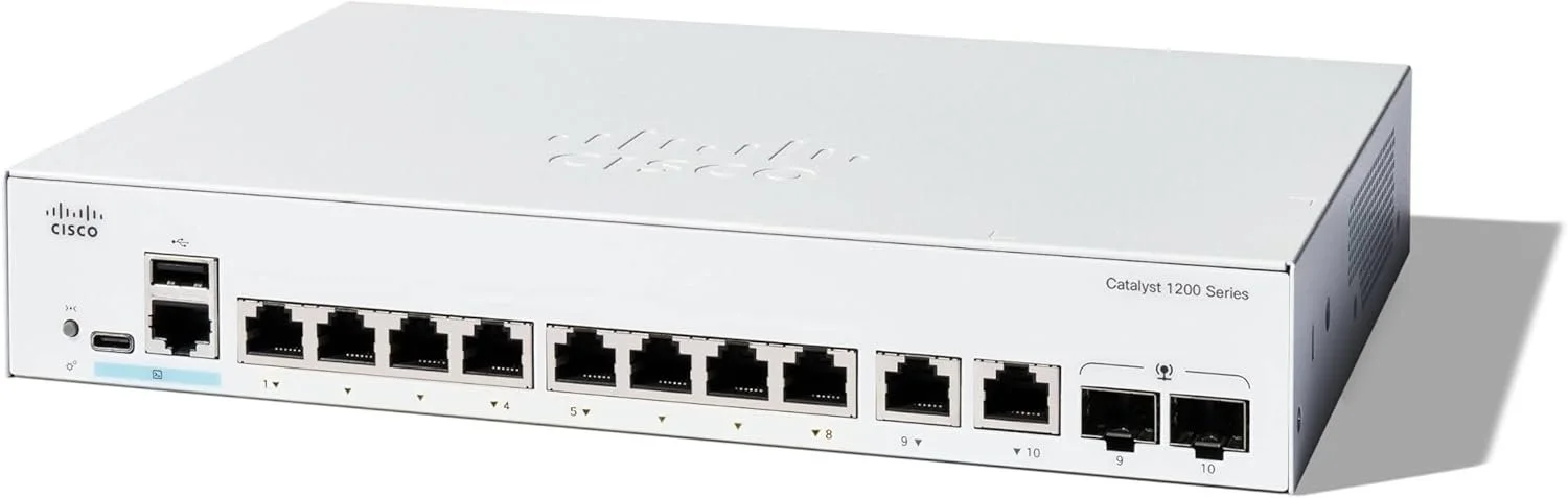 Cisco Catalyst 1200 8-port GE, Ext PS, 2x1G Combo (C1200-8T-E-2G)