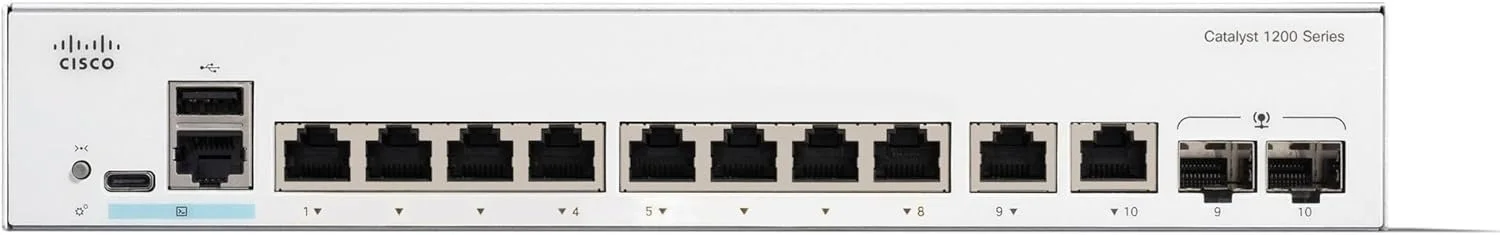 Cisco Catalyst 1200 8-port GE, Ext PS, 2x1G Combo (C1200-8T-E-2G) view 2