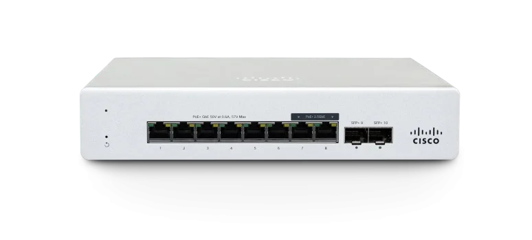 Cisco Meraki MS130-8X Cloud Mgd. 6GE + 2x(2.5GE) 120W PoE Switch (MS130-8X-HW)