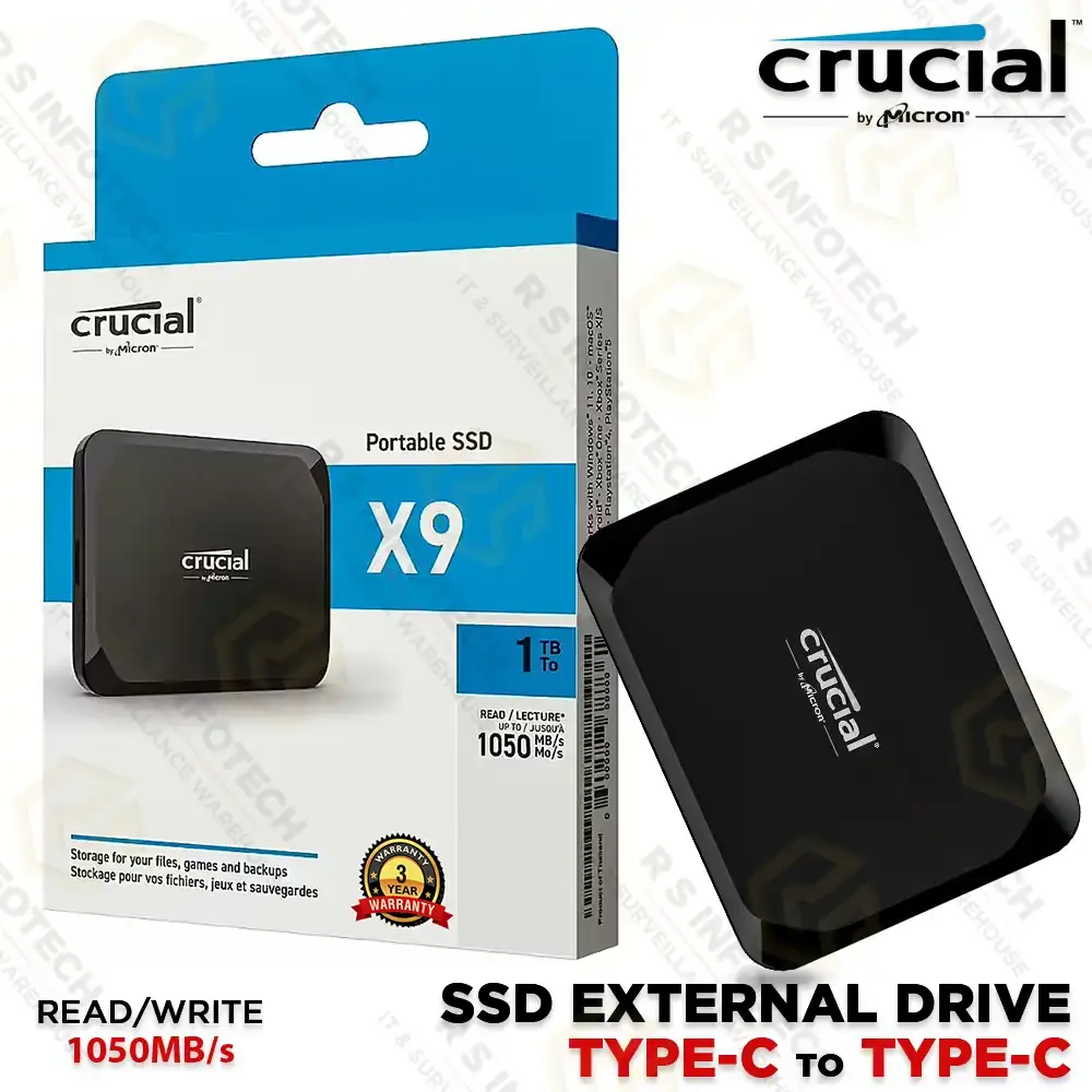 Crucial CT1000X9SSD9 Crucial® X9 1TB Portable SSD