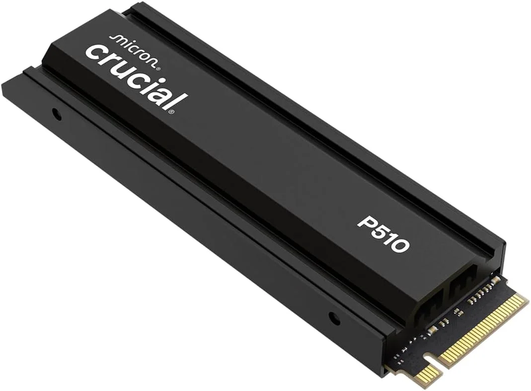 Crucial CT2000P510SSD5 Crucial® P510 2TB PCIe Gen5 NVMe™ 2280 M.2 SSD with heatsink