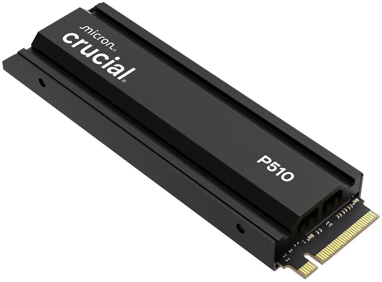 Crucial CT1000P510SSD5 Crucial® P510 1TB PCIe Gen5 NVMe™ 2280 M.2 SSD with heatsink