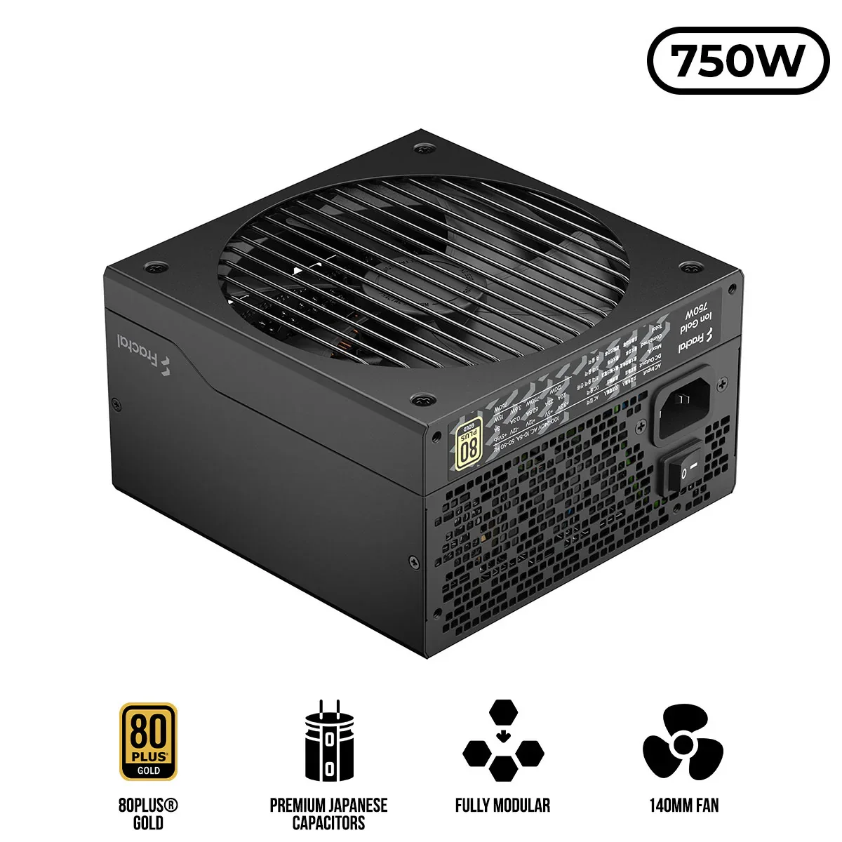 Fractal Design FD-P-IA2G-750-UK ION Gold 750W Fully Modular Power Supply