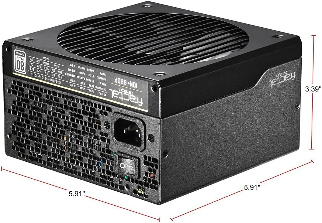 Fractal Design FD-PSU-IONP-660P-BK-UK ION+ 660P, 660W Fully Modular Power Supply