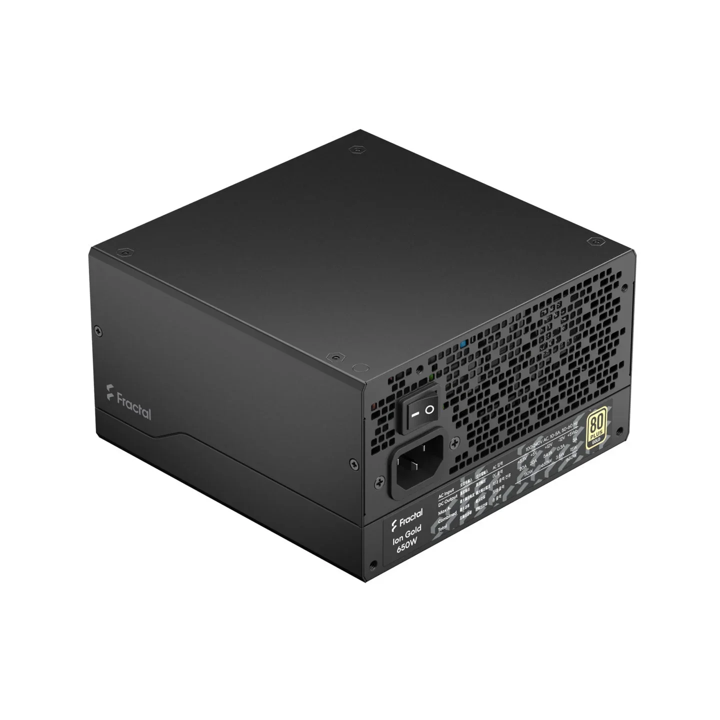 Fractal Design FD-PSU-ION-SFX-650G-BK-UK ION SFX Gold 650W, Black, UK Cord view 4