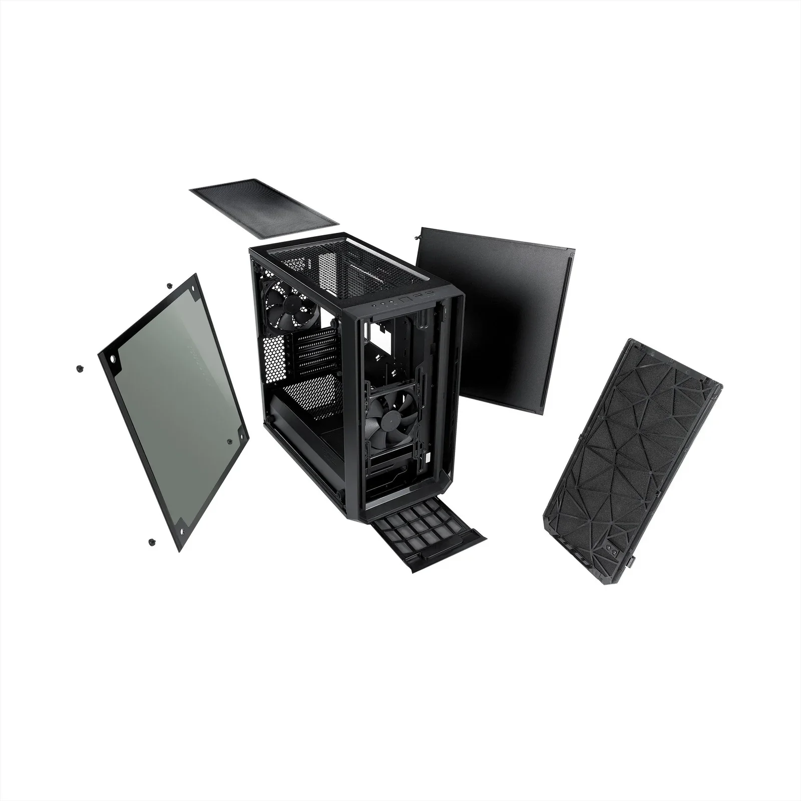 Fractal Design FD-CA-MESH-C-MINI-BK Meshify C Mini Black – Dark TG view 2
