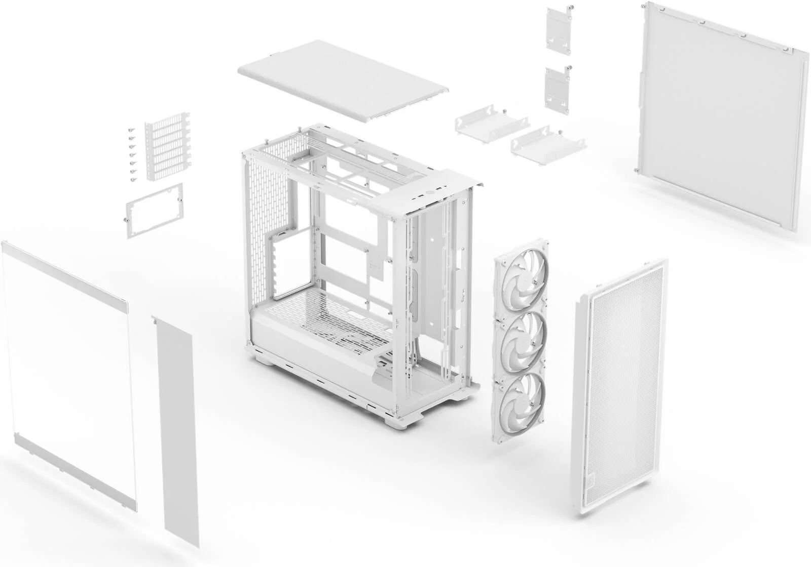 Fractal Design FD-C-EPO1X-05 Epoch XL White TG RGB Clear Tint view 3