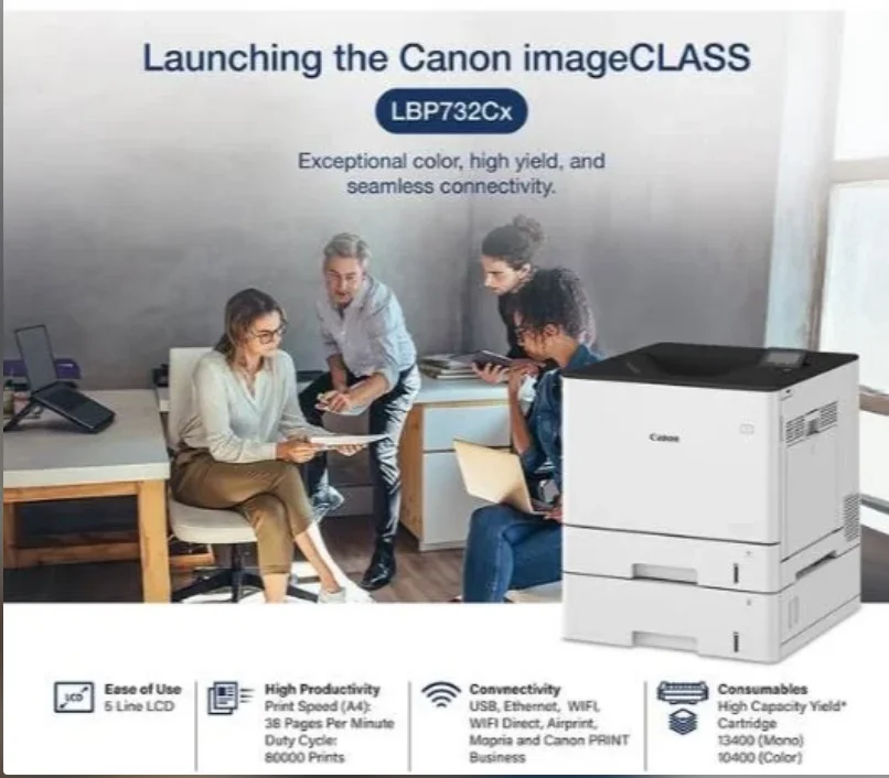 Canon 6173C007AA Canon imageCLASS LBP732Cx Colour Laser Printer (Network & Wireless, Wi-Fi)