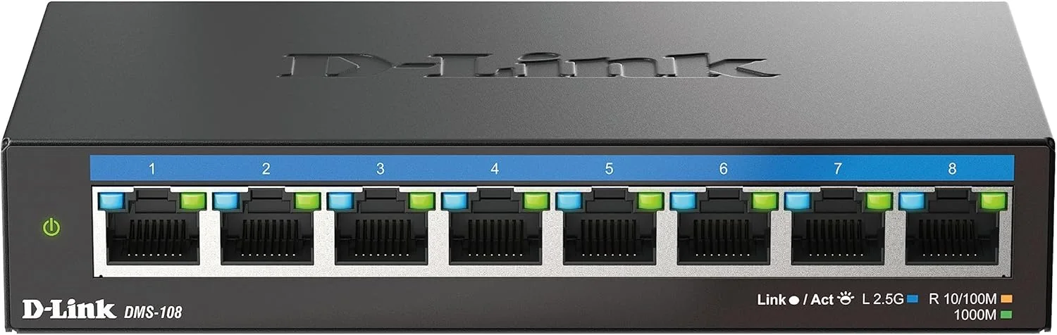 D-Link DMS-108 8-Port 2.5G Multi-Gigabit Desktop Switch