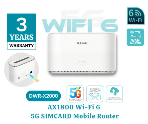 D-LINK DWR-X2000 5G AX1800 Wi-Fi6 Router