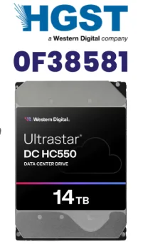 Western Digital 0F38581 3.5in 26.1MM 14000GB 512MB 7200RPM SATA ULTRA 512E SE NP3