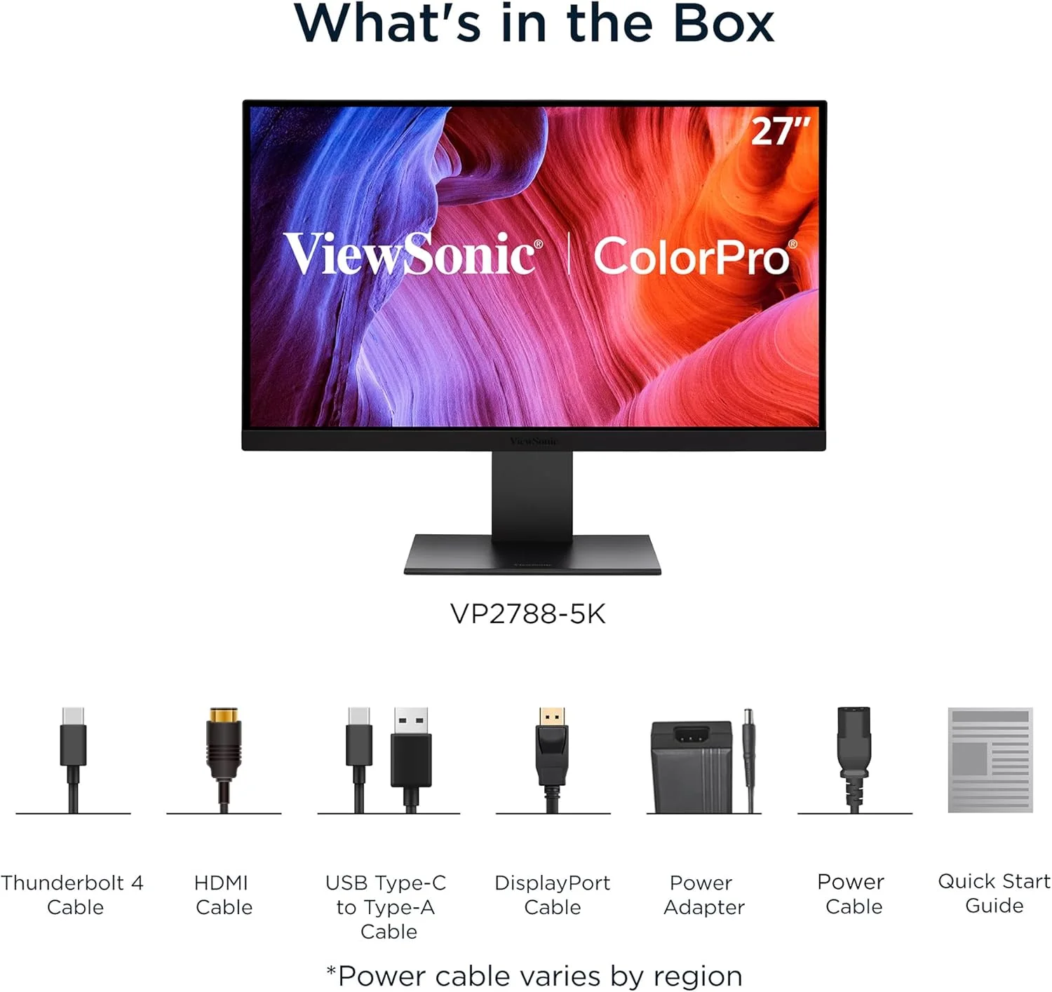 ViewSonic VP2788-5K 27″ 5K Thunderbolt™ 4 Professional Monitor view 3