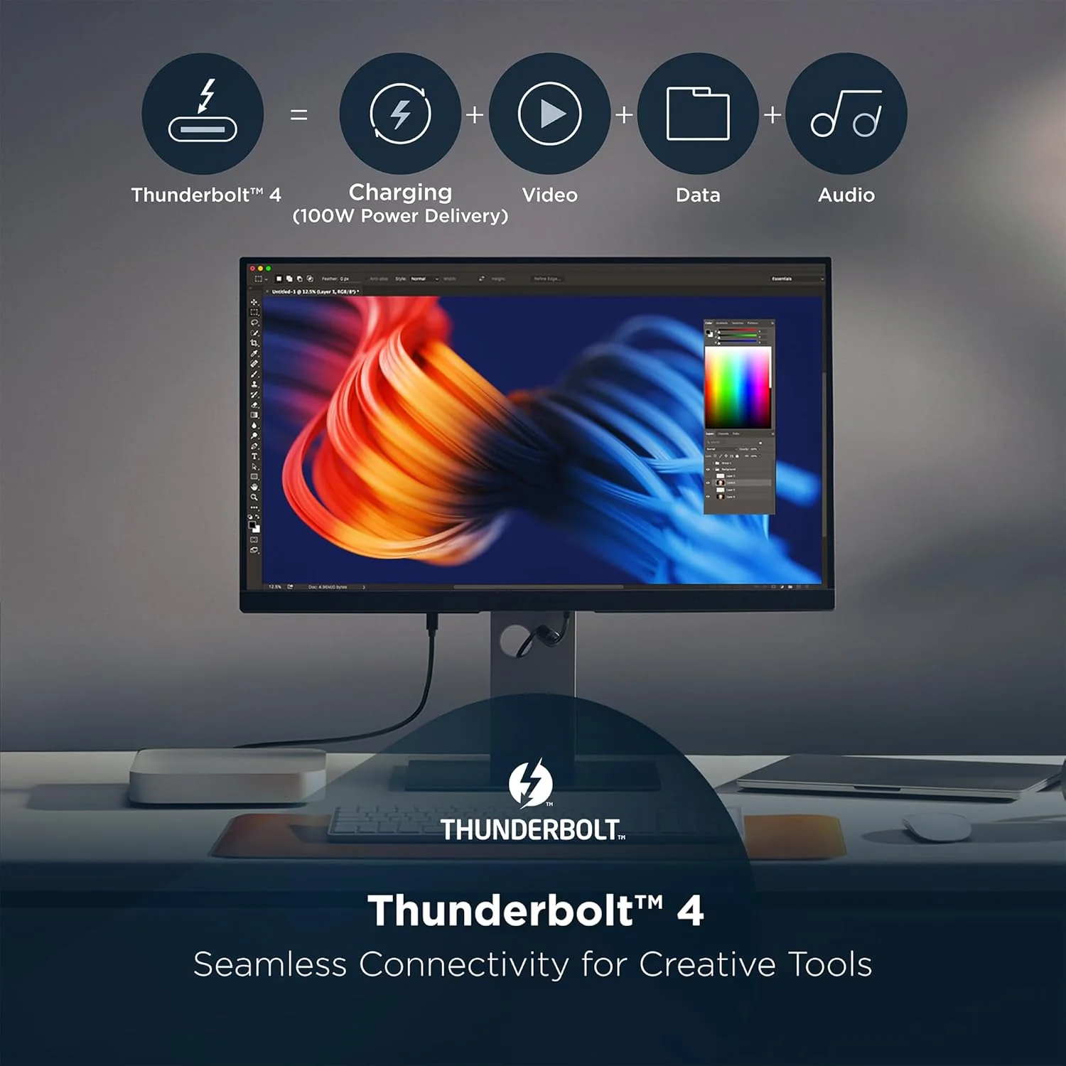 ViewSonic VP2788-5K 27″ 5K Thunderbolt™ 4 Professional Monitor view 2