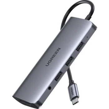 UGREEN 45380 UGREEN 45380 Dual-Screen MST 10-in-1 USB-C Hub (Dual HDMI 4K@60Hz, 100W PD, RJ45, USB 3.2/3.0, SD/TF, VGA)