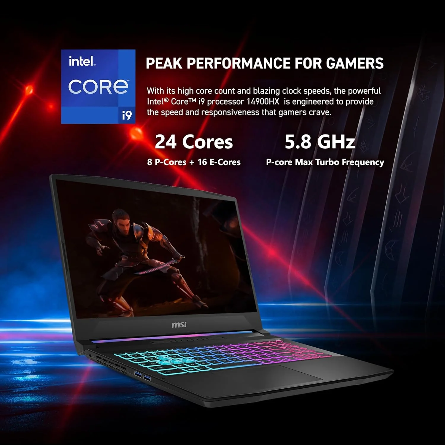 MSI Vector 16 HX AI A2XWJG-456SG (NVIDIA® GeForce RTX™ 5090 Laptop GPU, GDDR7 24GB) view 4