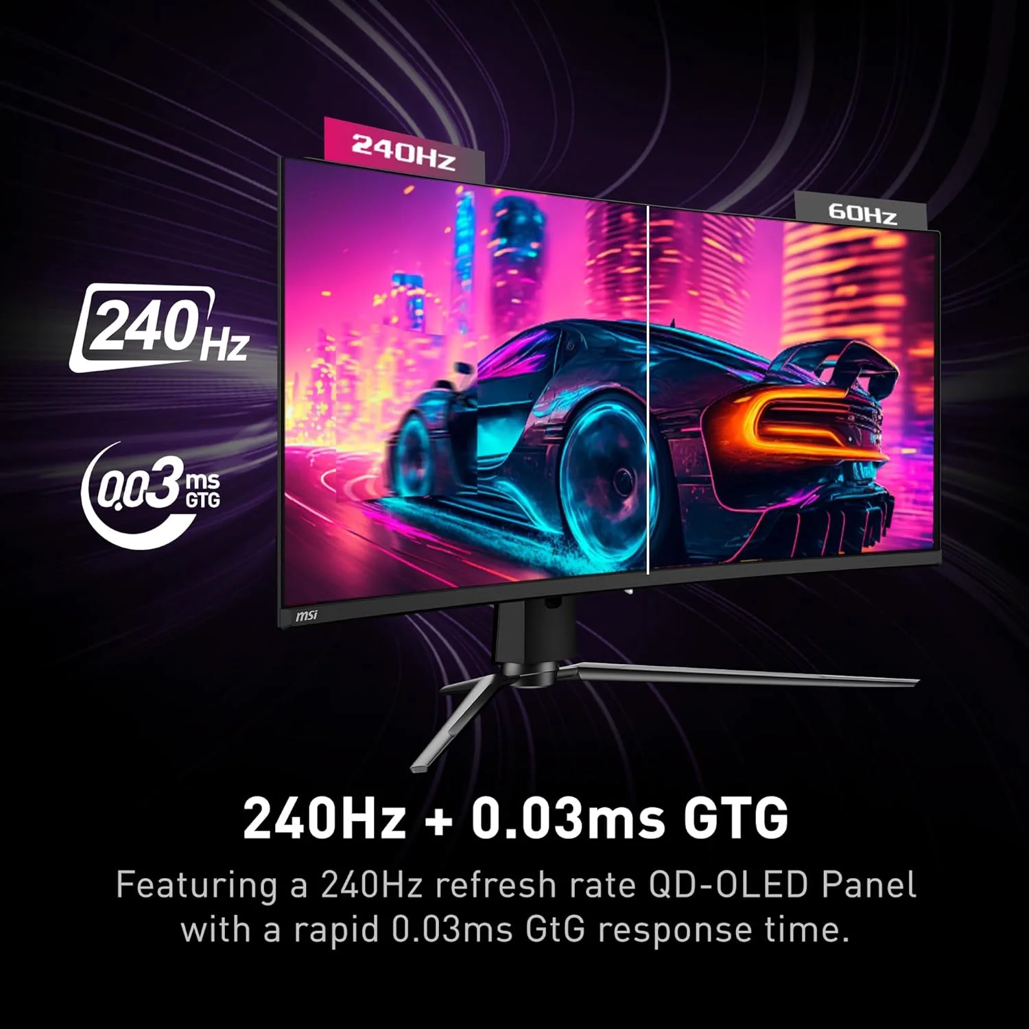 MSI MPG 341CQPX QD-OLED 34″ UWQHD 240 Hz Curved Gaming Monitor view 4