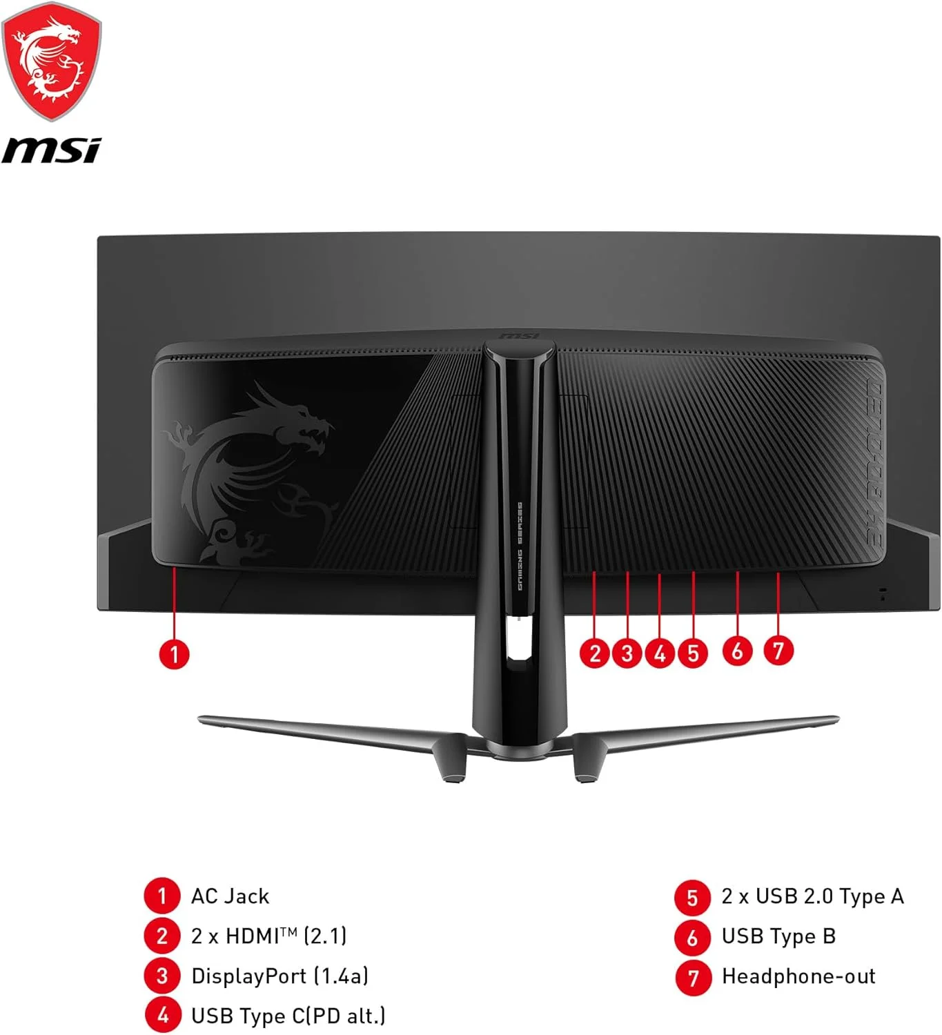 MSI MPG 341CQPX QD-OLED 34″ UWQHD 240 Hz Curved Gaming Monitor view 2
