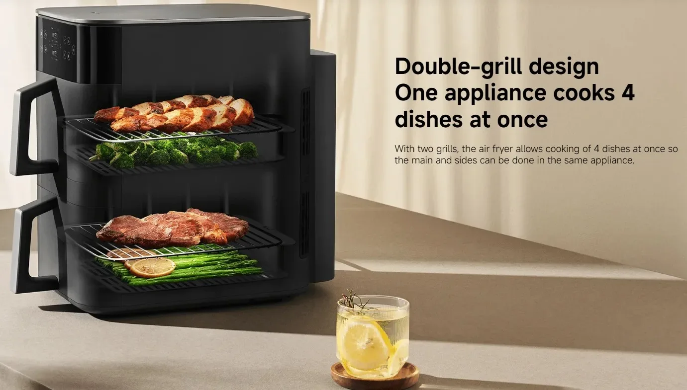 Xiaomi BHR0882GB Xiaomi Dual Zone Air Fryer 12L UK view 3
