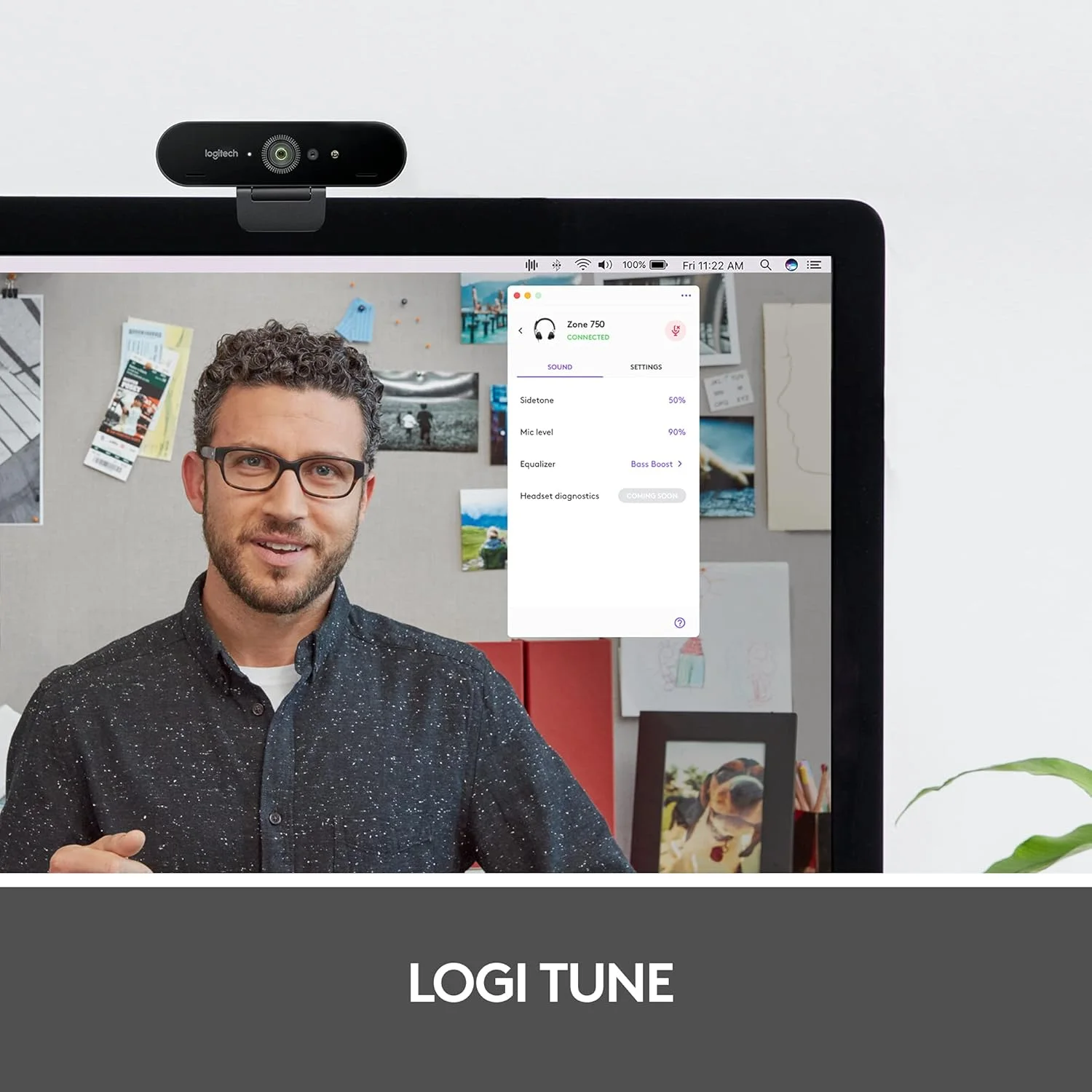 LOGITECH Zone Wired UC Logitech Wired Over-the-head Stereo Headset - Binaural - Ear-cup - 32 Ohm - 20 Hz to 16 kHz - Uni-directional, Omni-directional, Noise Cancelling Microphone - USB Type A, USB Type C view 4