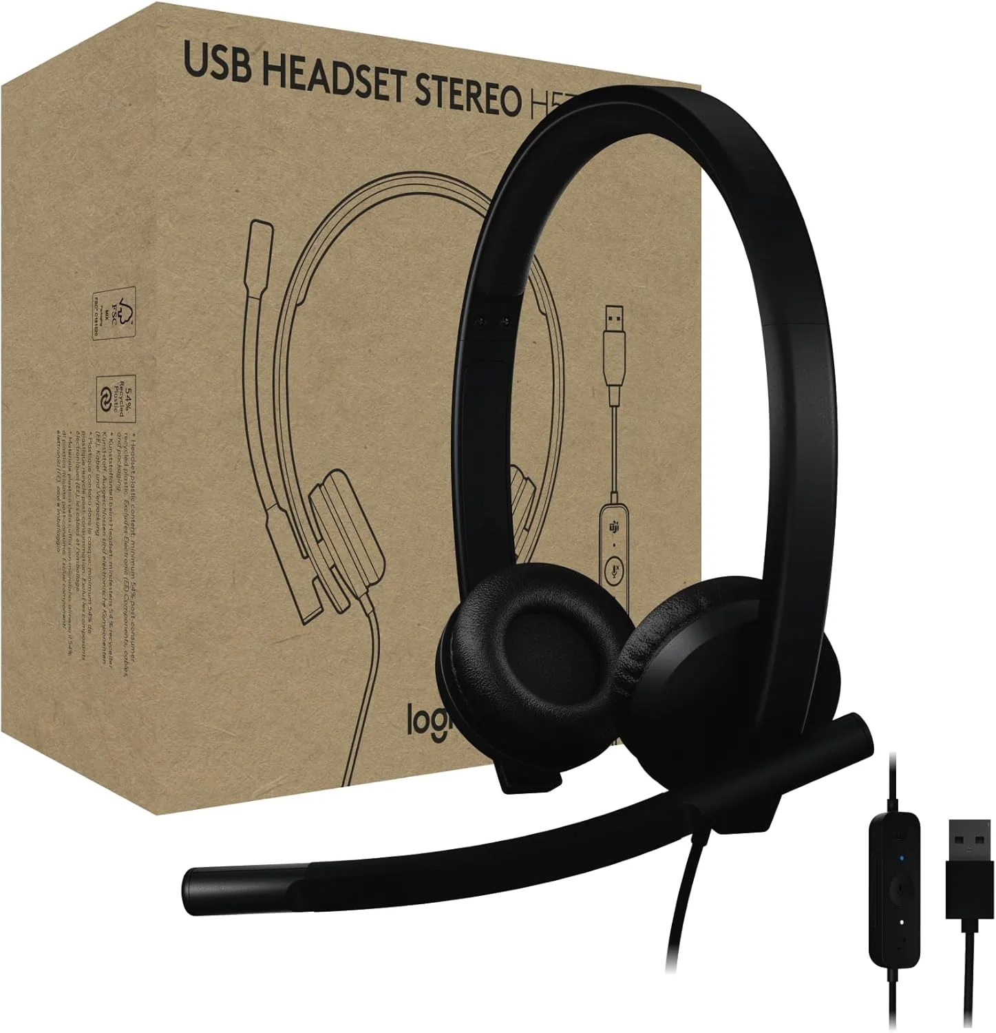 Logitech 981-001583 H570e Mono (Teams version) headset - BLACK - USB - C