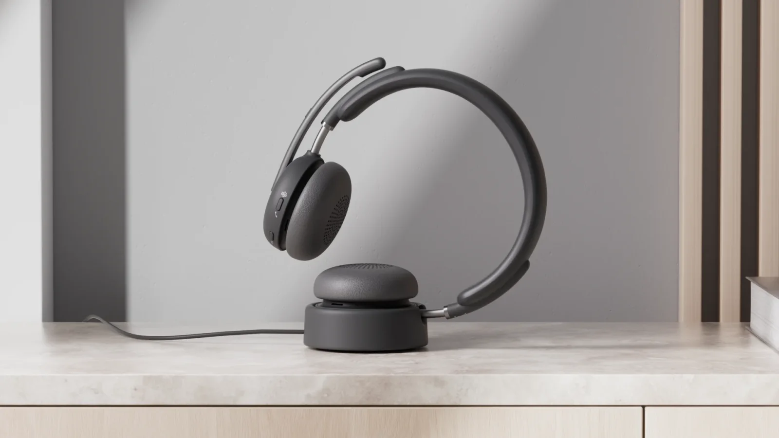 Logitech Zone Wireless 2 Charging Stand Logitech ZONE Induction Charger - For Headset - 2 Hour Charging - Input connectors: USB - LED Indicator view 2