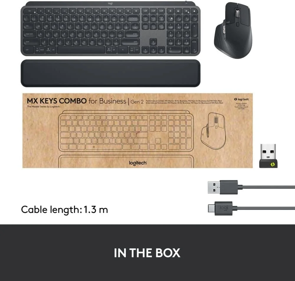 Logitech 920-010937 MX KEYS COMBO for BusinessGen2 - GRAPHITE view 4