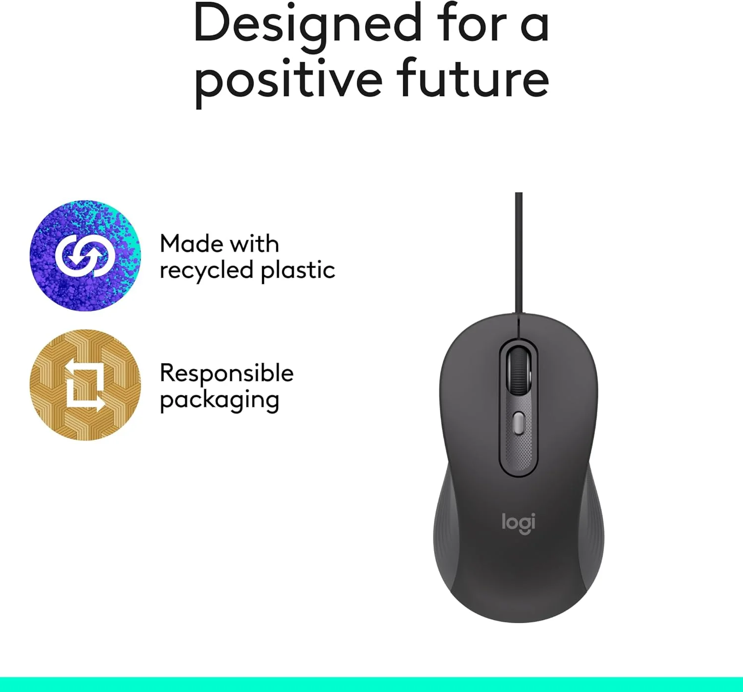 Logitech 910-007512 Logitech M520 for Business - GRAPHITE - USB-C view 3