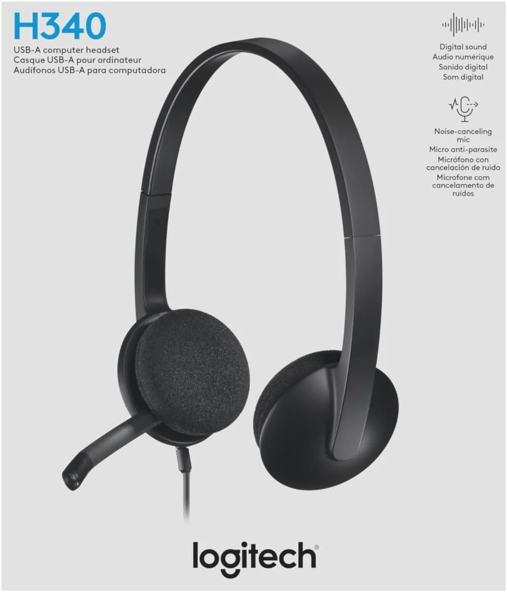 Logitech 981-000477 Logitech H340 USB Wired Headset