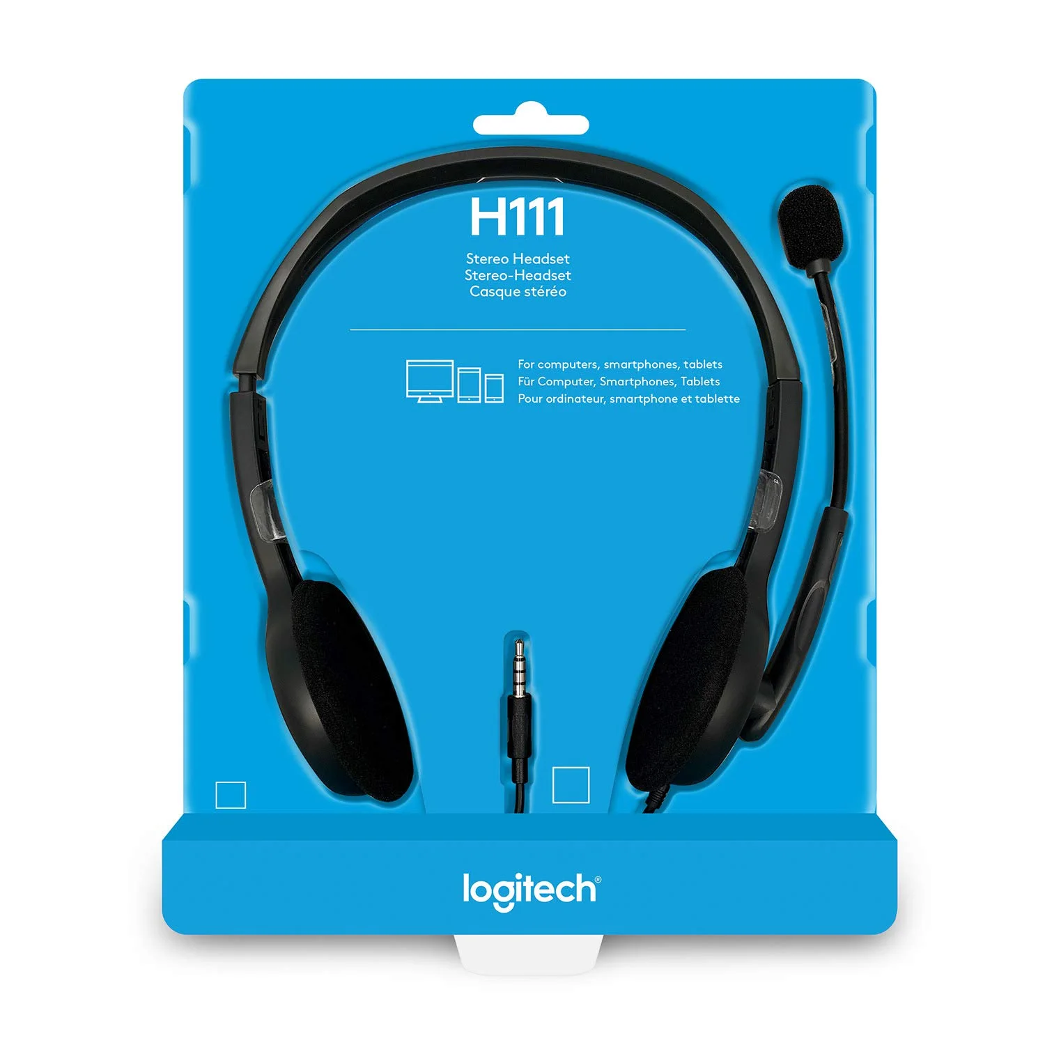 Logitech 981-000588 Logitech H111 Basic Stereo Wired Headset Single 3.5mm Jack