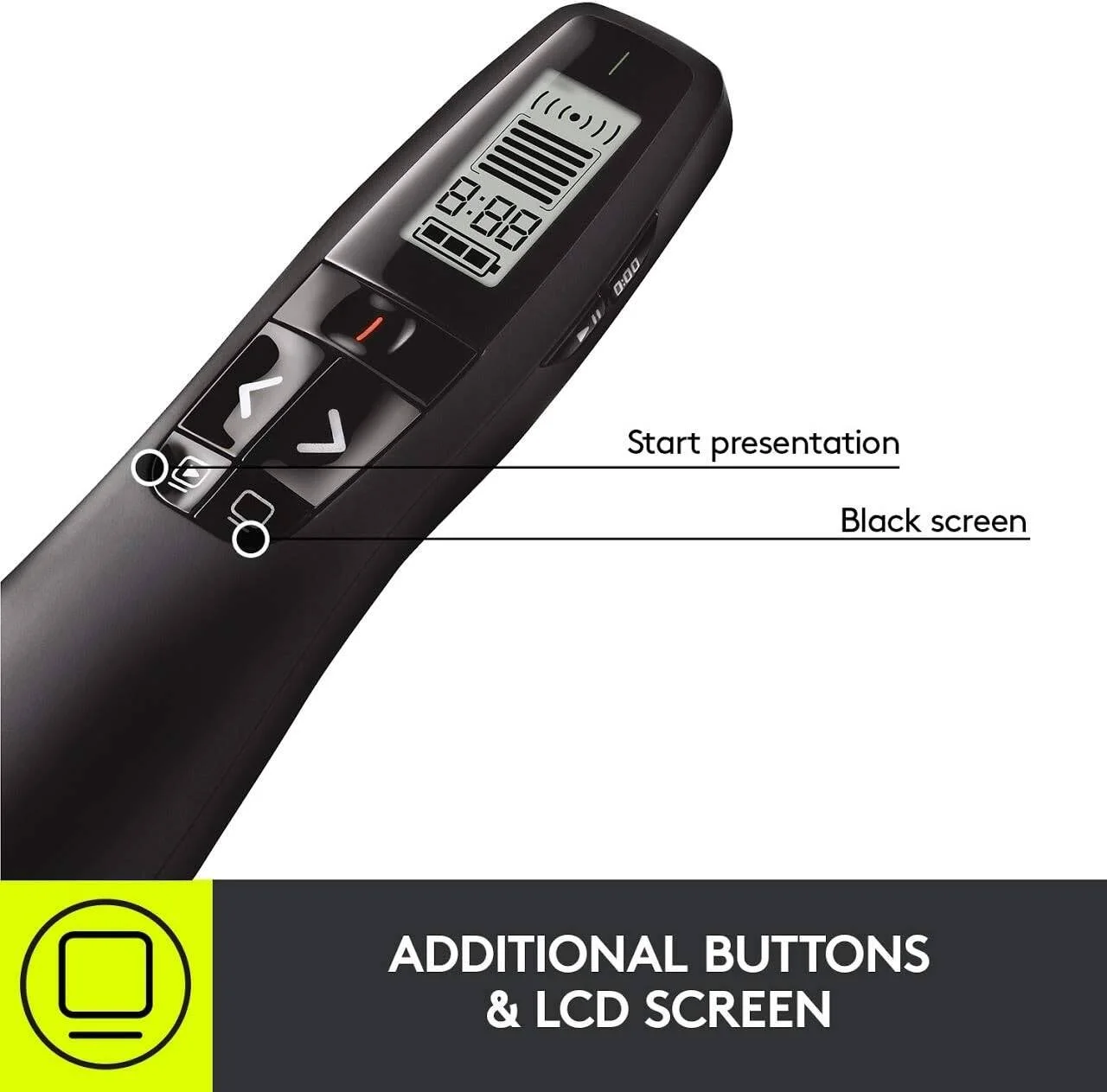 Logitech 910-001358 Logitech R800 Green Laser Wireless Presenter with Timer view 4