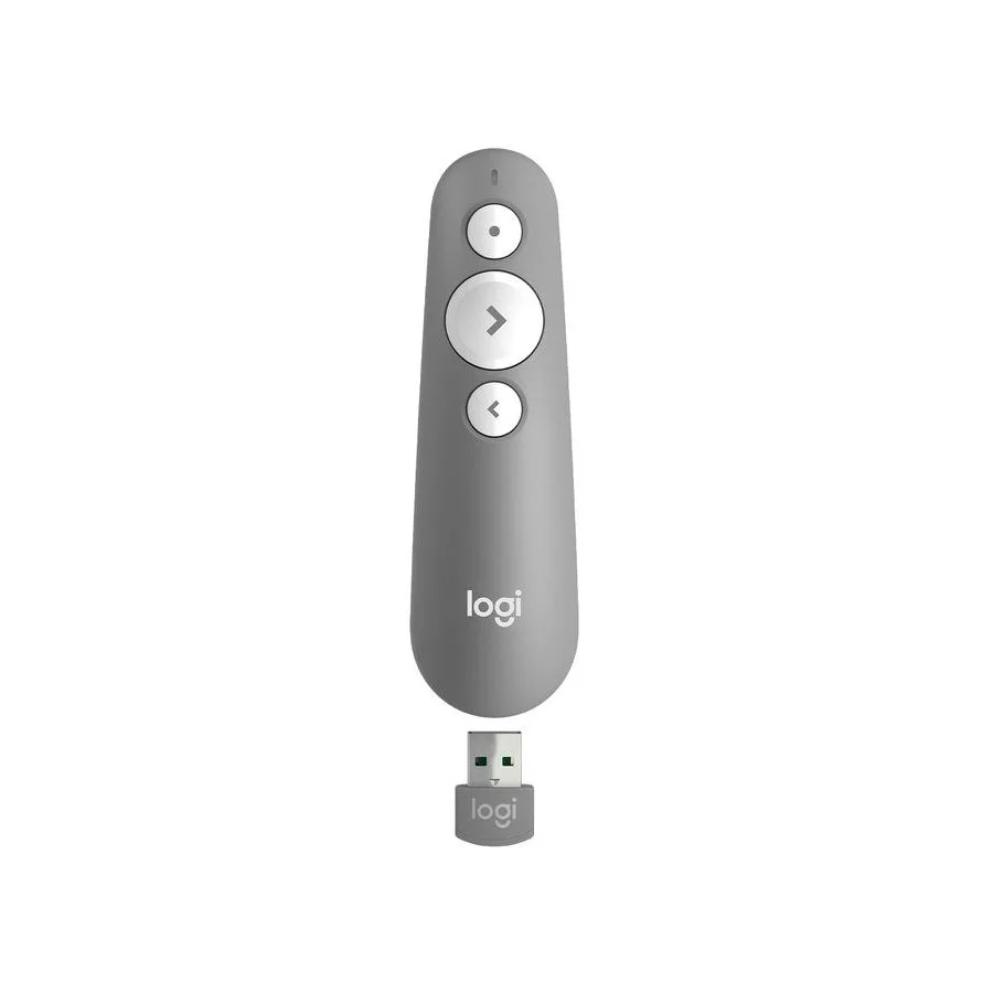 Logitech 910-006522 Logitech R500s Red Laser Wireless Presenter- Mid Grey