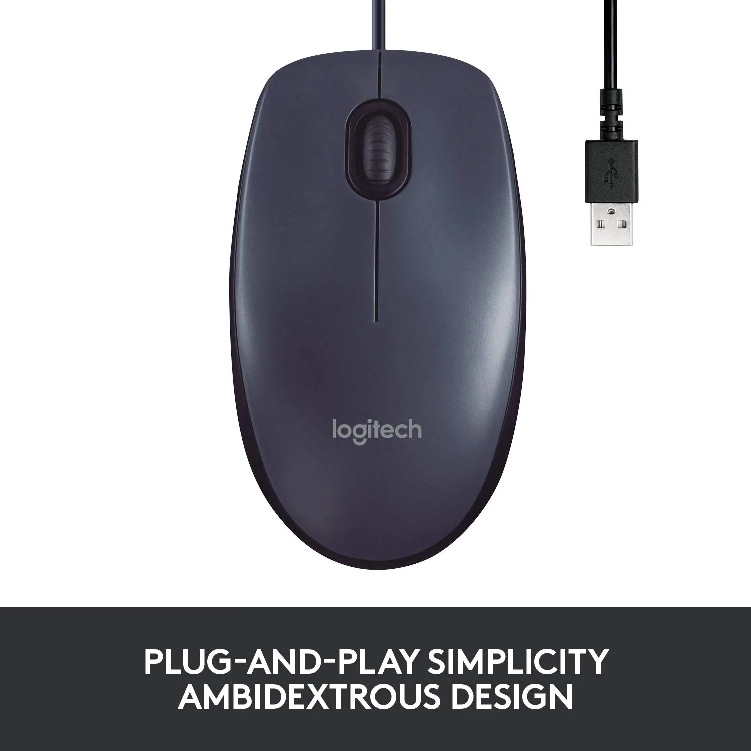 Logitech 910-006765 Logitech M100r Basic Wired USB Mouse view 4