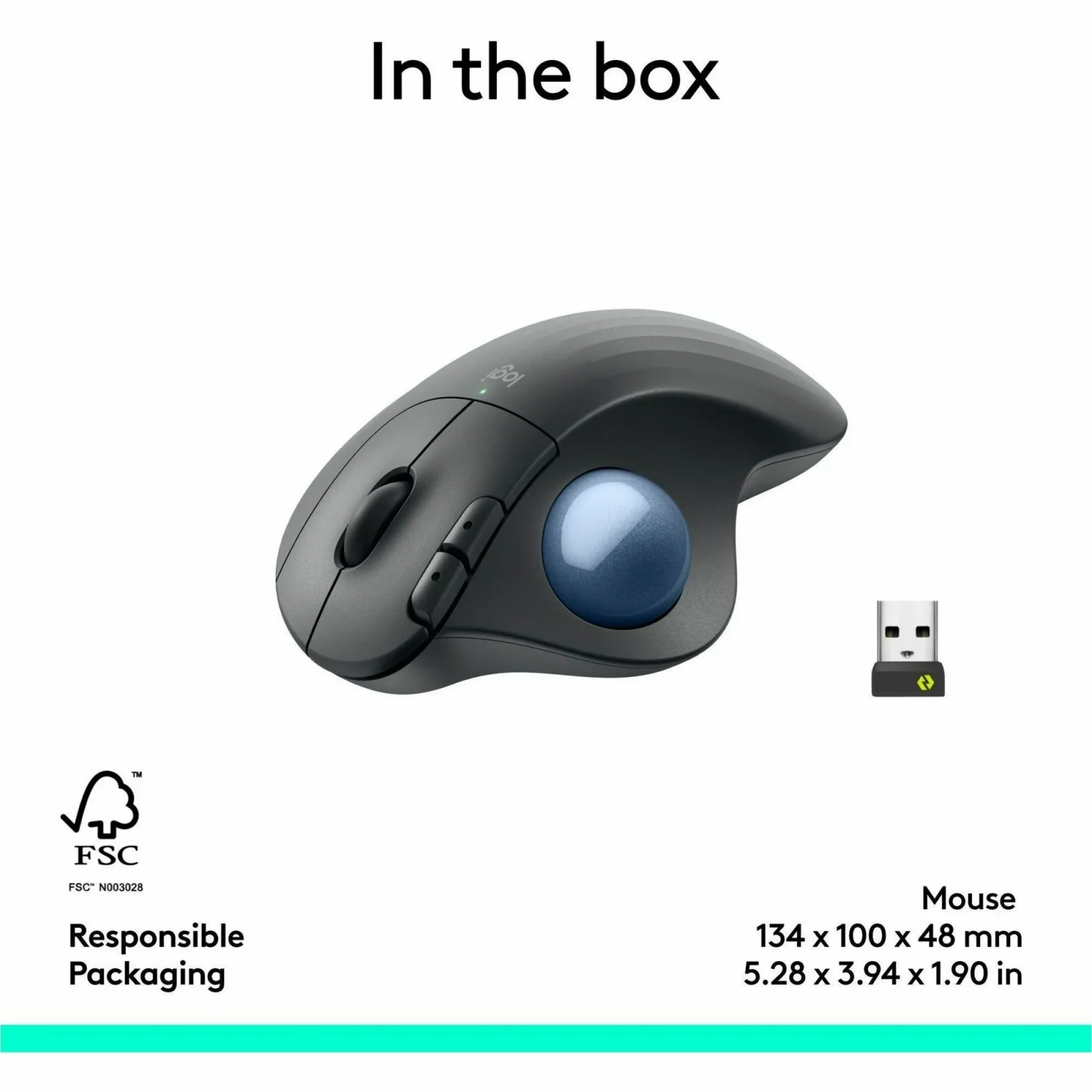 Logitech 910-007031 Logitech M575S Ergo Trackball Wireless Mouse