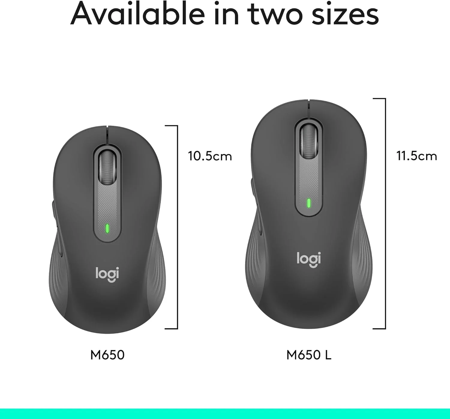 Logitech 910-006247 Logitech Signature M650 Large Wireless Mouse - Graphite view 4