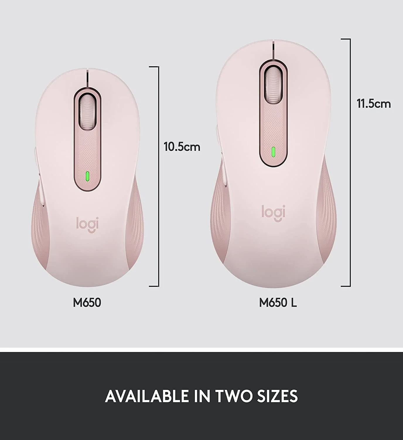 Logitech 910-006263 Logitech Signature M650 Medium Wireless Mouse - Rose view 4