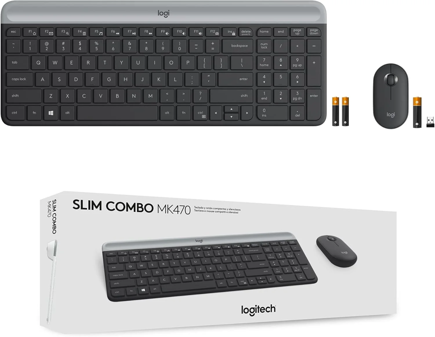 Logitech 920-009182 Logitech MK470 Wireless Slim Combo - Graphite